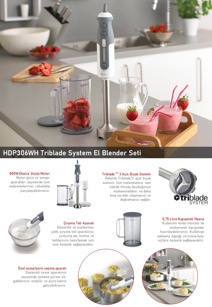 Kenwood Triblade Hand Blender Hdp306Wh at Raymond Millner blog